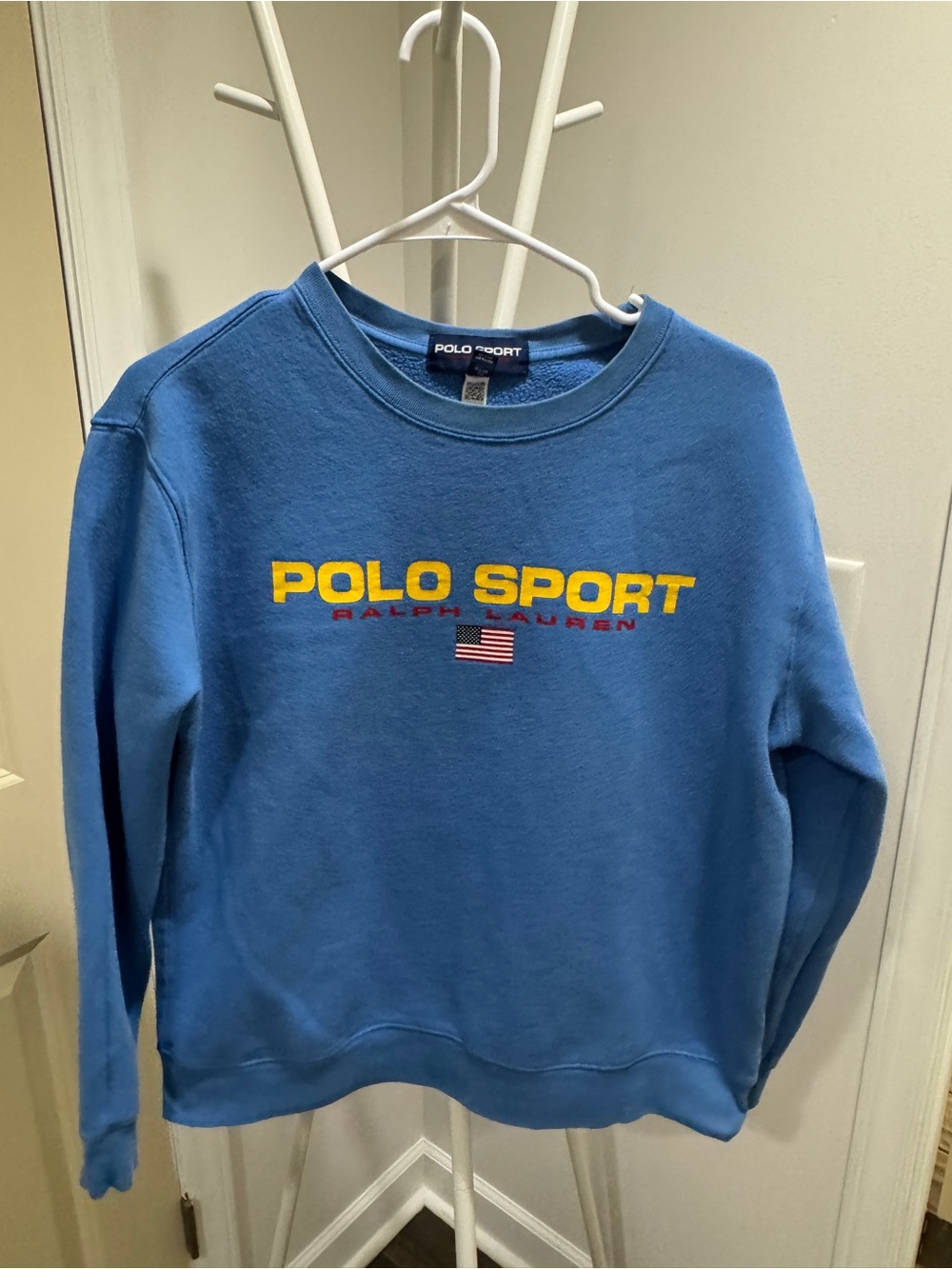 Polo by Ralph Lauren Blue Polo Sport Crewneck with Yellow Logo